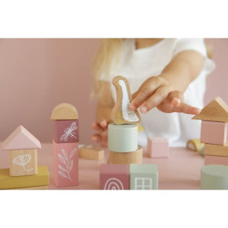 Деревянные кубики Little Dutch, Building Blocks pink Деревянные кубики Little Dutch, Building Blocks pink