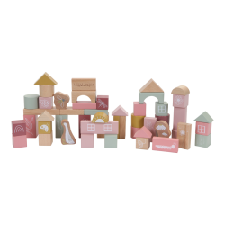 Деревянные кубики Little Dutch, Building Blocks pink Деревянные кубики Little Dutch, Building Blocks pink