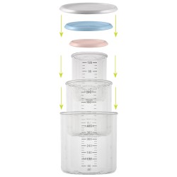 Plastmasas uzglabāšanas trauku komplekts, 3 gab., 120 + 240 + 420 ml Plastmasas uzglabāšanas trauku komplekts, 3 gab., 120 + 240 + 420 ml
