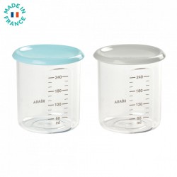 Plastmasas uzglabāšanas trauku komplekts, 2 gab. x 240 ml,  Light blue/Grey Plastmasas uzglabāšanas trauku komplekts, 2 gab. x 240 ml,  Light blue/Grey