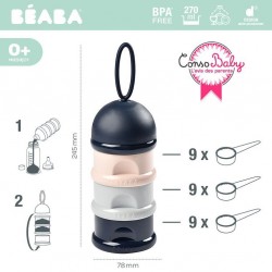 Beaba infant formula dispenser BLUE/GREY/PINK Beaba infant formula dispenser BLUE/GREY/PINK