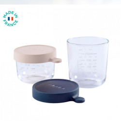 BEABA SET OF 2 GLASS PORTION JARS 150 ML / 250 ML DARK BLUE BEABA SET OF 2 GLASS PORTION JARS 150 ML / 250 ML DARK BLUE