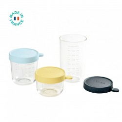 BEABA SET OF 3 GLASS PORTION JARS 150/250/400ML BEABA SET OF 3 GLASS PORTION JARS 150/250/400ML