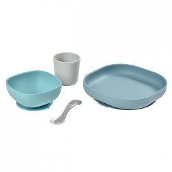 BEABA 4-PIECE SILICONE DINNER SET JUNGLE BEABA 4-PIECE SILICONE DINNER SET JUNGLE