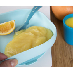 BEABA Silicone Plate With Suction Cup Light Blue