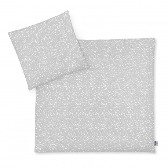 Комплект постельного белья JERSEY “Tiny Squares Grey 80x80 + 35x40 cm - Julius Zollner