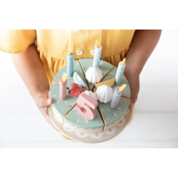 Wooden birthday cake XL - 24 pcs. Little Dutch