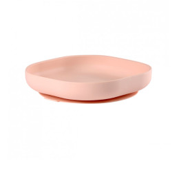 BEABA Silikona Šķīvis ar Piesūcekni Light Pink BEABA Silikona Šķīvis ar Piesūcekni Light Pink