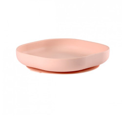 BEABA Silicone Plate With Suction Cup Light Pink BEABA Silicone Plate With Suction Cup Light Pink
