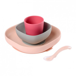 Béaba Dinnerware Set Béaba 4 Pieces PINK Béaba Dinnerware Set Béaba 4 Pieces PINK