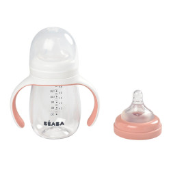 2 IN 1 TRAINING BOTTLE 210 ML OLD PINK 2 IN 1 TRAINING BOTTLE 210 ML OLD PINK