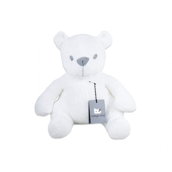 Mīksts lācītis Babys Only Cable white 35 cm - Baby’s Only