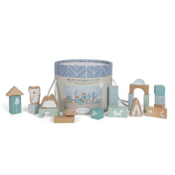 Деревянные кубики Adventure blue Little Dutch