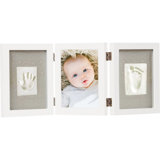Rāmītis ar mazuļa nospiedumiem Happy Hands Triple frame kit White - Dooky