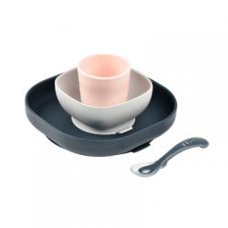 BEABA 4-PIECE SILICONE DINNER SET NIGHT-BLUE BEABA 4-PIECE SILICONE DINNER SET NIGHT-BLUE