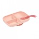 BEABA Divided Silicone Plate Light Pink - Beaba / Red Castle