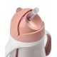 Metāliska mācību krūzīte ar caurulīti Beaba 250 ml, pink - Beaba / Red Castle