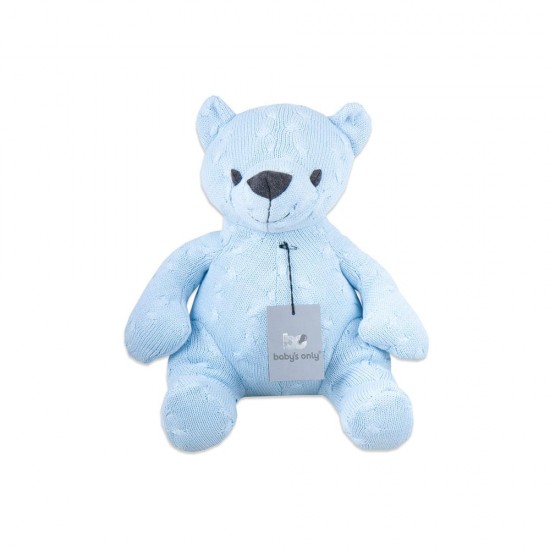 Mīksts lācītis Babys Only Cable baby blue 35 cm - Baby’s Only