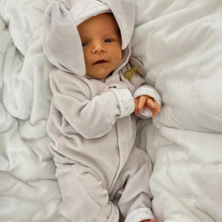 Plīša kombinezons Livly "Plush Bunny Overall" grey Plīša kombinezons Livly "Plush Bunny Overall" grey