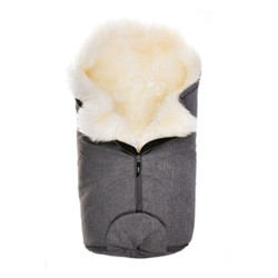 Aitas vilnas guļammaiss ratiem Bozz grey melange/white, 72 cm Aitas vilnas guļammaiss ratiem Bozz grey melange/white, 72 cm