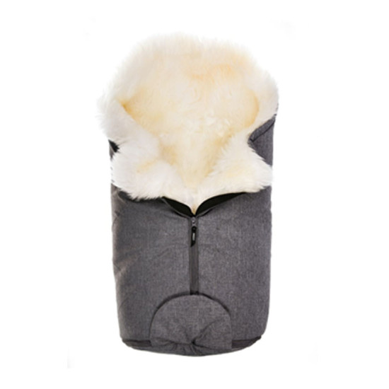 Aitas vilnas guļammaiss ratiem Bozz grey melange/white, 72 cm - Bozz