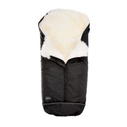 Aitas vilnas guļammaiss ratiem Bozz black melange/white, 95 cm Aitas vilnas guļammaiss ratiem Bozz black melange/white, 95 cm