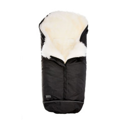 Aitas vilnas guļammaiss ratiem Bozz black melange/white, 95 cm Aitas vilnas guļammaiss ratiem Bozz black melange/white, 95 cm