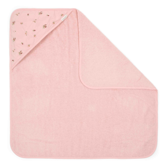 Dvielis ar kapuci Little Dutch Wild Flowers Pink 75x75 cm - Little Dutch