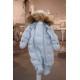 Childrens overalls with fur Ver de Terre, Baby Blue - Ver de Terre