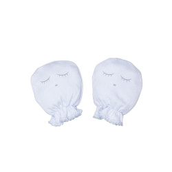 Cimdi jaundzimušajiem Livly "white/grey", one size Cimdi jaundzimušajiem Livly "white/grey", one size