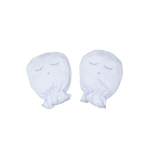 Cimdi jaundzimušajiem Livly "white/grey", one size