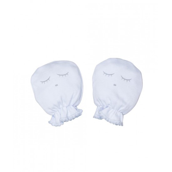 Перчатки-царапки для новорожденных Livly white/grey, one size - Livly Clothing