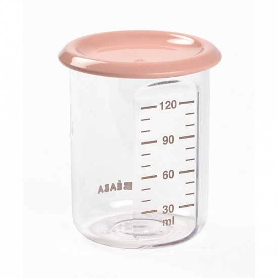 Beaba Baby portion container with lid, 120ml, old pink - Beaba / Red Castle
