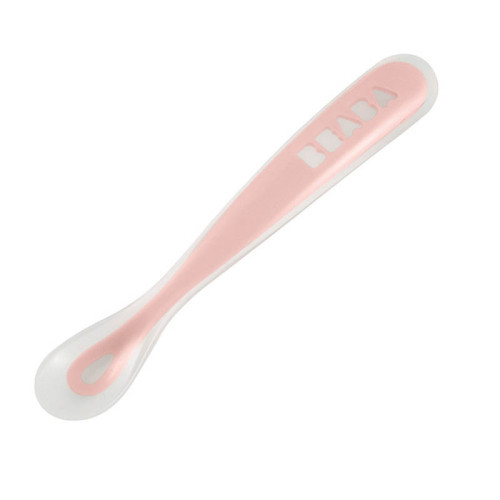 Silikona barošanas karotīte, 1. izmērs (4+ mēneši), old pink