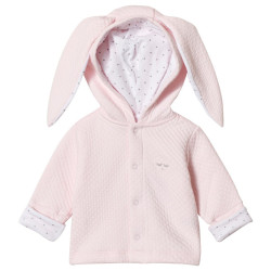 Jaka ar kapuci Livly , Bunny pink jacquard