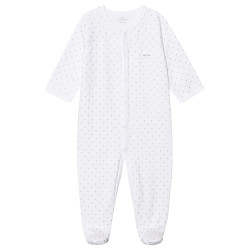 Rāpulis Livly Saturday Simplicity Footie, white/silver dots Rāpulis Livly Saturday Simplicity Footie, white/silver dots