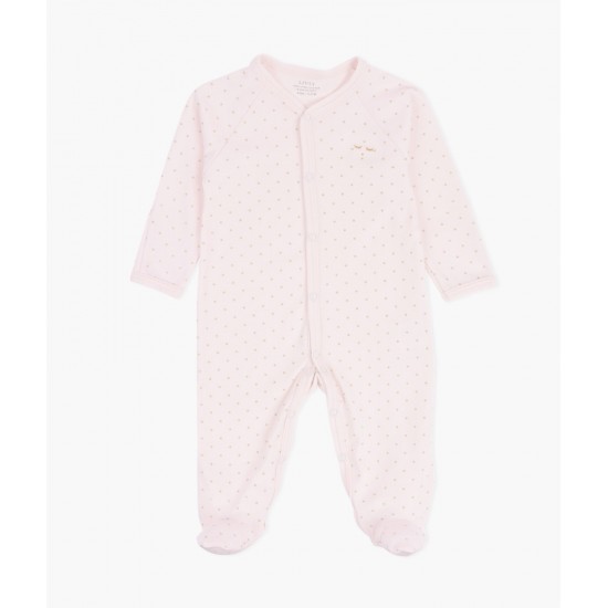 Rāpulis Livly Saturday Simplicity Footie, pink/gold dots - Livly Clothing