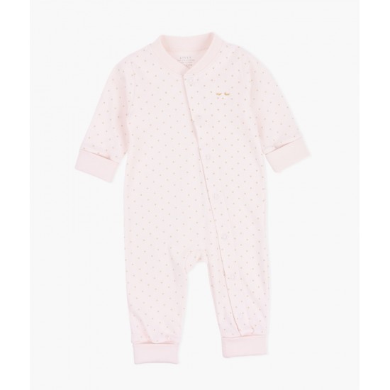 Rāpulis Livly Saturday Overall, pink/gold dots - Livly Clothing