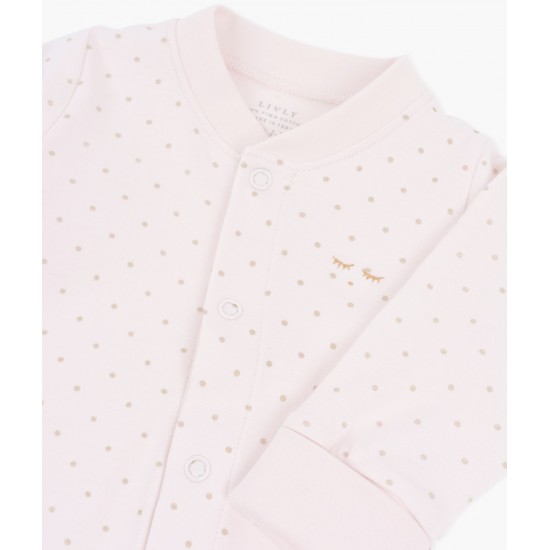 Слипик Livly Saturday Overall, pink/gold dots - Livly Clothing