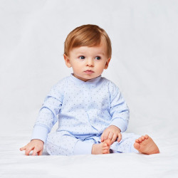 Rāpulis Livly Saturday Simplicity Footie, blue/silver dotss Rāpulis Livly Saturday Simplicity Footie, blue/silver dotss