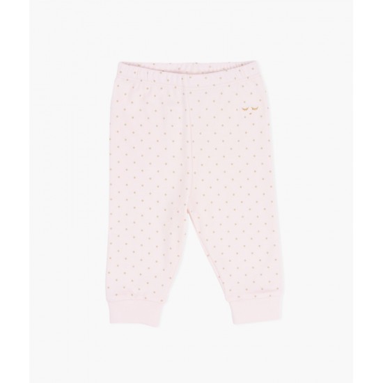 Bikses Livly, Saturday pants pink/gold dots - Livly Clothing