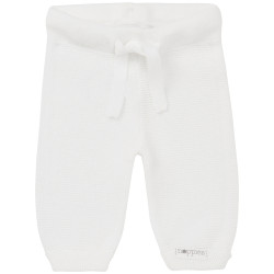 Adītas kokvilnas bikses Noppies, White