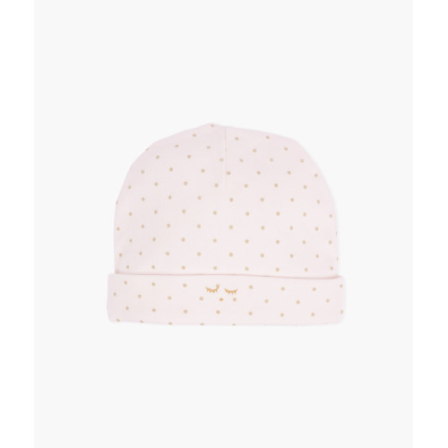Plāna cepurīte Livly, Saturday Ninni hat pink/gold dots