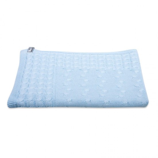Plēds Babys Only Cable baby blue 100x135 cm - Baby’s Only
