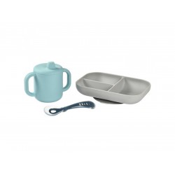 Silikona trauku komplekts 3 gab. Beaba, blue