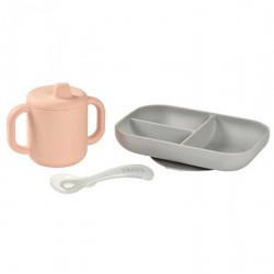 Silicone cookware set 3 pcs. Beaba, pink Silicone cookware set 3 pcs. Beaba, pink