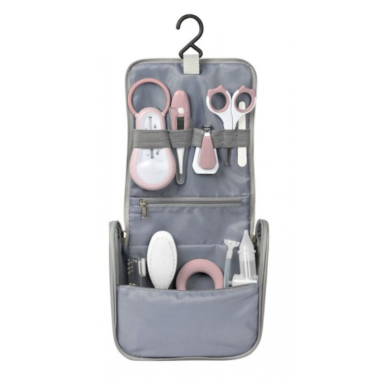 Tualetes piederumu somiņa ar nodalījumiem Grey-pink