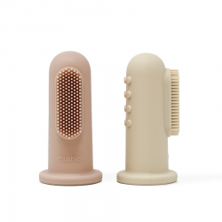 Pirkstu zobu birste Mushie Toothbrush Blush / Shifting Sand Pirkstu zobu birste Mushie Toothbrush Blush / Shifting Sand
