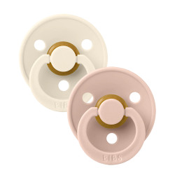 Knupīšu komplekts BIBS Round Colour Ivory/Blush Knupīšu komplekts BIBS Round Colour Ivory/Blush
