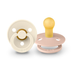 Knupīšu komplekts BIBS Round Colour Ivory/Blush Knupīšu komplekts BIBS Round Colour Ivory/Blush